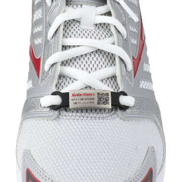 QR Code Shoe Tag Medical ID Black, Black, large image number 2